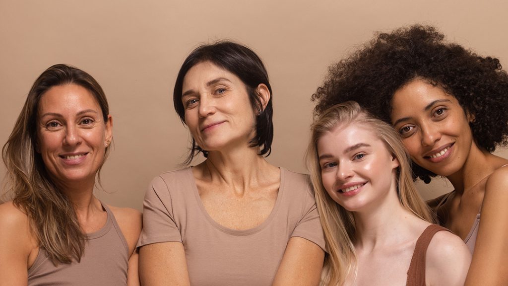 women smiling